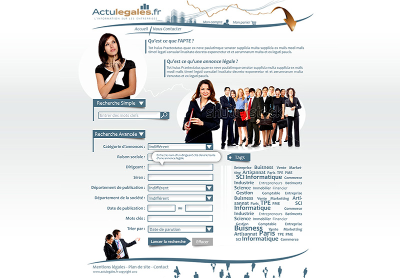 Proposition graphique page de recherche