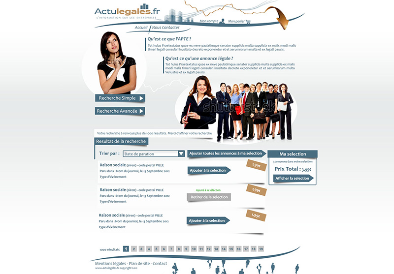 Proposition graphique page de resultats