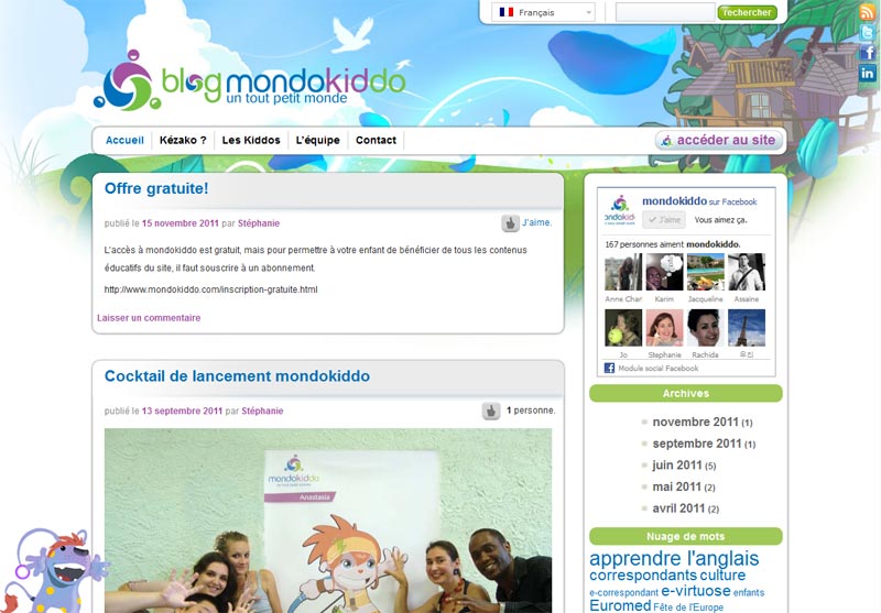 blog mondokiddo - page d'accueil et d'actualités