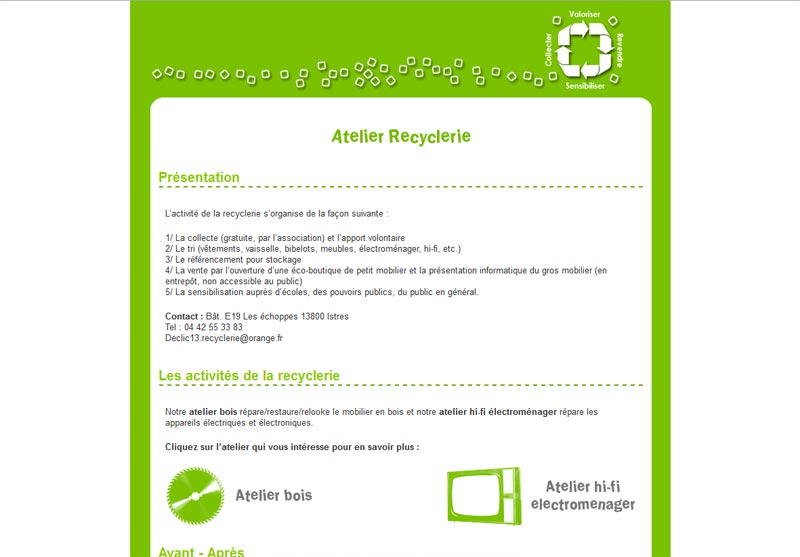 declic13 - page de présentation des ateliers