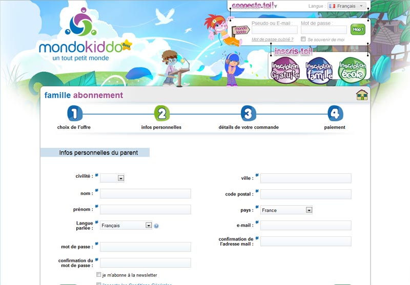 mondokiddo - inscription