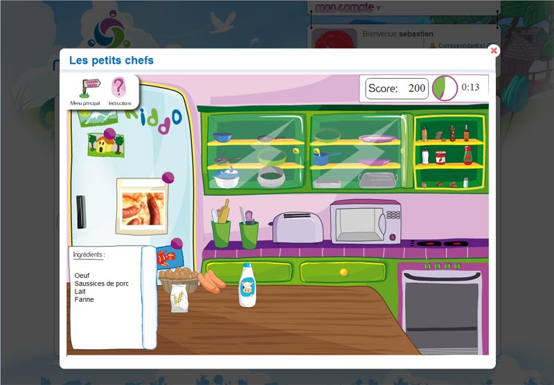 mondokiddo - jeu flash les petits chefs